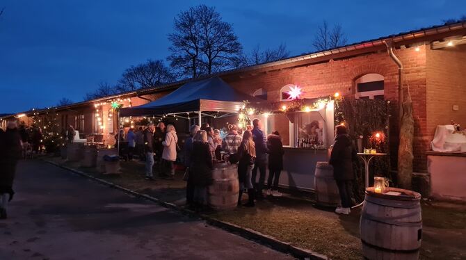 Auch an den kommenden drei Adventswochenenden ist immer von Freitag bis Sonntag Sternenweihnacht im Münsinger Albgut.  FOTO: SCH