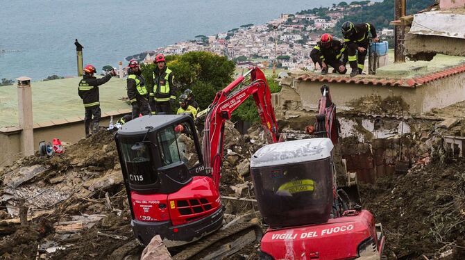 Nach Unwetter auf italienischer Insel Ischia