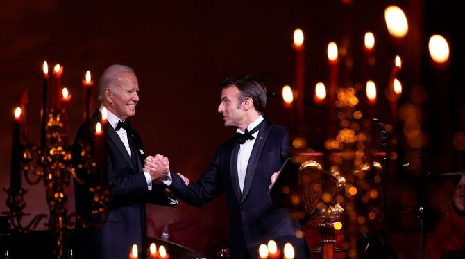 Joe Biden und Emmanuel Macron