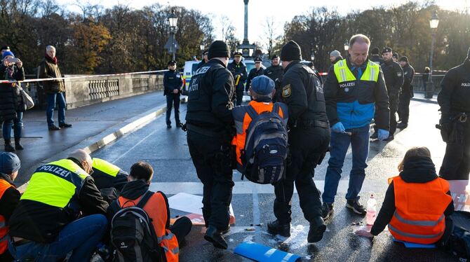 Klimaaktivisten in München Klimaaktivisten in München