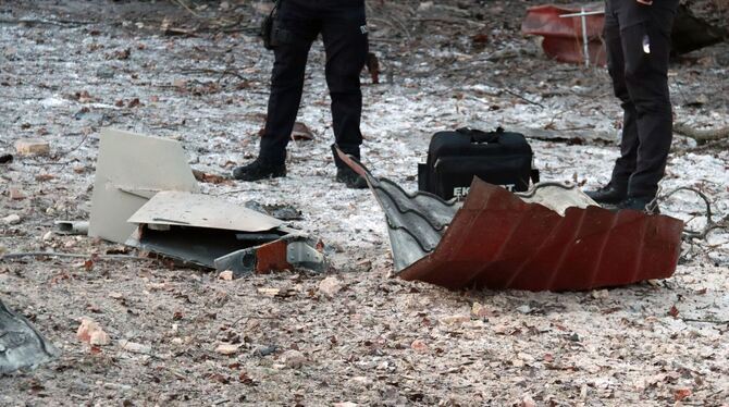 Abgeschossene Drohne