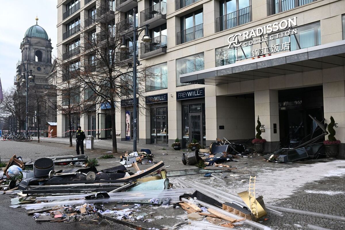 Hotellobby zerstört