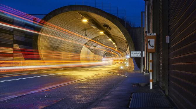 Ursulabergtunnel, Pfullingen Der Ursulabergtunnel bei Pfullingen.