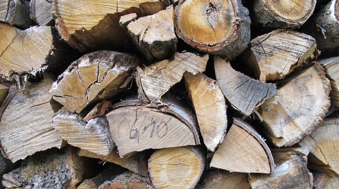 Luftig gestapelt trocknet das Brennholz am besten .  FOTO: PR