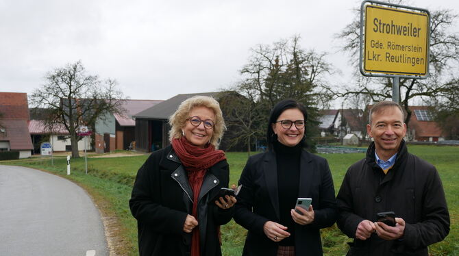 Der Handy-Empfang ist schlecht in Strohweiler – doch das soll sich baldmöglichst ändern: Einen Tag vor dem Heiligen Abend freute