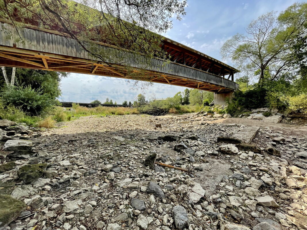 Hitzesommer Ausgetrocknetes Bett der Donau bei Immendingen FOTO JÜRGEN MEYER