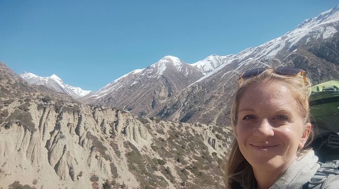 Claudia Hailfinger unterwegs im Himalaya. FOTO: HAILFINGER