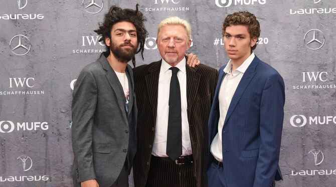 Boris Becker mit seinen Söhnen