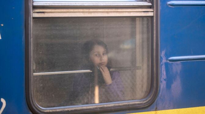 Zug mit Geflüchteten