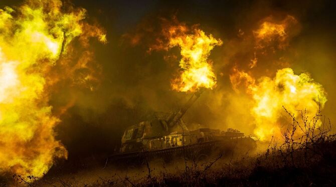 Ukrainische Panzerartillerie