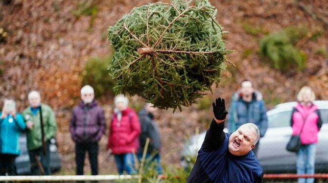 Weihnachtsbaumwerfen