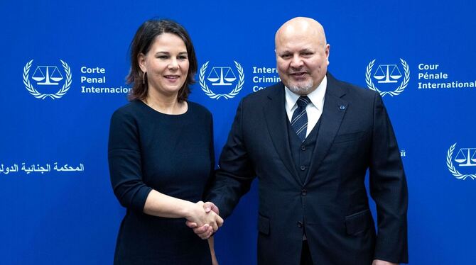 Annalena Baerbock und Karim Ahmad Khan