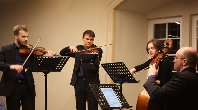 Das Streichquartett spielte Werke dreier österreichischer Komponisten.  FOTO: STURM