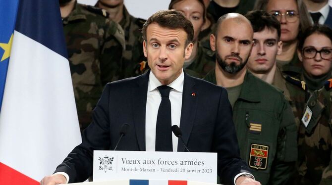 Macrons Ansprache vor französischer Armee Macrons Ansprache vor französischer Armee