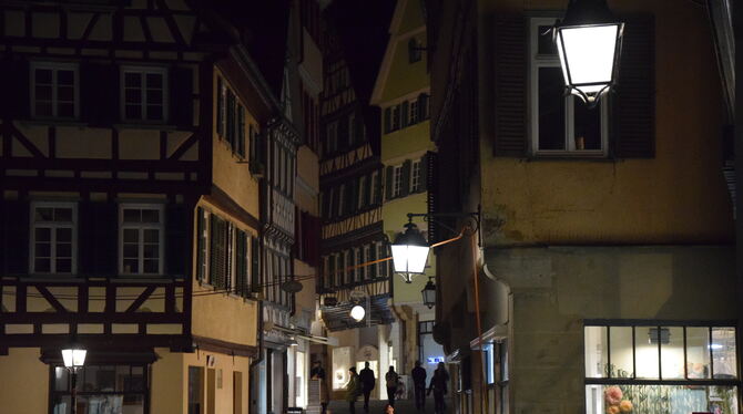 Die Straßenbeleuchtung in Tübingen wurde ab 21. November von Sonntag bis Donnerstag von ein bis fünf Uhr morgens ausgeschaltet.