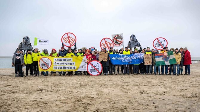Proteste gegen geplante Erdgasförderung vor Borkum