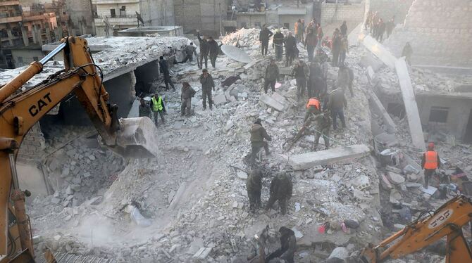 Haus in Aleppo eingestürzt