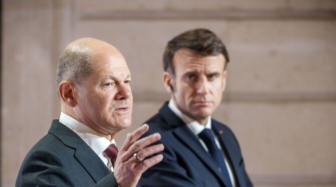 Olaf Scholz und Emmanuel Macron