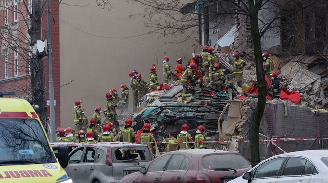 Gasexplosion in einem Wohnhaus in Kattowitz