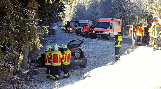 Die Feuerwehr Hohenstein hatte im Jahr 2022 insgesamt 32 Einsätze, darunter auch zahlreiche Verkehrsunfälle.   FOTO: PRIVAT