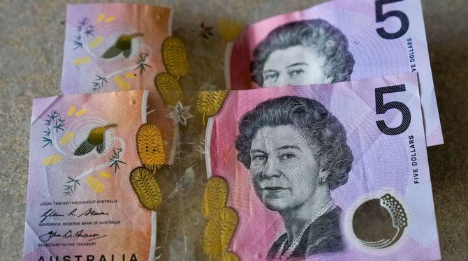 Australische Fünf-Dollar-Scheine