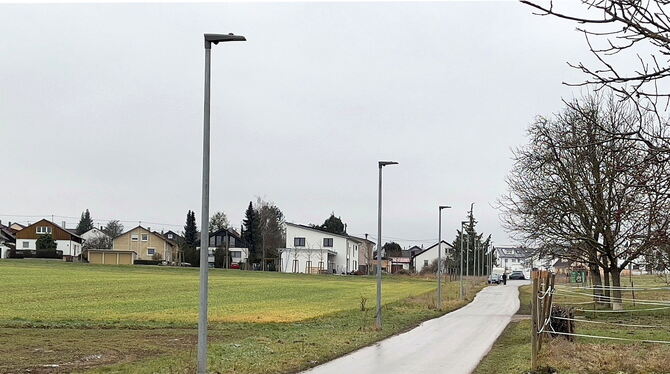 Das Pilotprojekt der Fair-Netz »Licht nach Bedarf« in Sickenhausen.  FOTO: PIETH