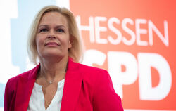 Innenministerin Nancy Faeser tritt bei der hessischen Landtagswahl im Herbst als SPD-Spitzenkandidatin an.  FOTO: PFÖRTNER/DPA