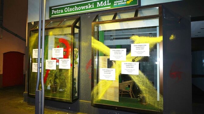 Farbanschlag auf Grünen-Büro in Stuttgart