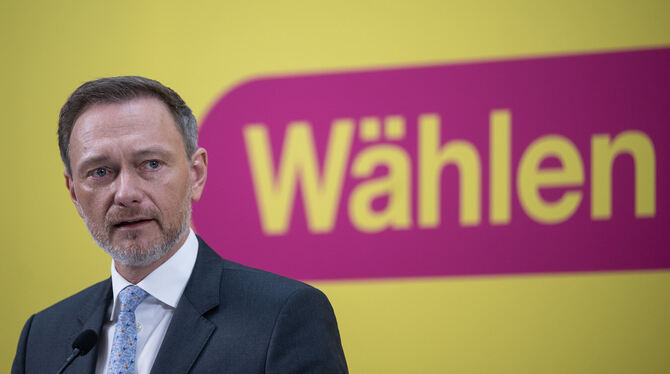 Finanzminister Christian Lindner.  FOTO: GOLLNOW/DPA