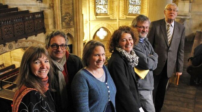 Starten die fünfte Reihe der Literaturgottesdienste (von links): Katharinen-Pfarrerin Ursula Heller, Enrico Urbanek und Karen Sc