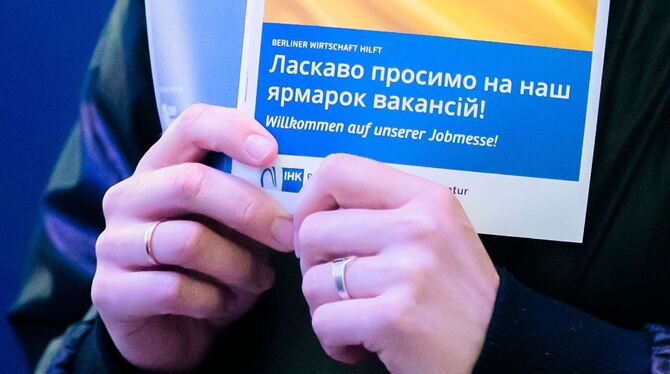 Jobmesse für ukrainische Geflüchtete