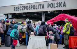 Ein Jahr Krieg in der Ukraine -Ukraine-Flüchtlinge in Polen