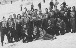 Viele Teilnehmer und viel Publikum gab’s bei den ersten Vereinsmeisterschaften, die die VfL-Skiabteilung im Januar 1949 am Pfull
