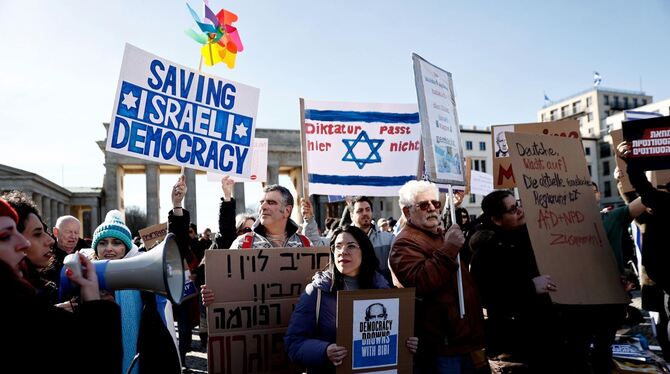Protest während Netanjahu-Besuchs