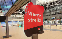Schon am Mittwoch wurde der Flughafen Hamburg bestreikt. Menschenleere Terminals drohen am Montag bundesweit.  FOTO: MARKS/DPA