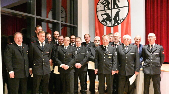 2022 hat die Freiwillige Feuerwehr Sonnenbühl 34 Einsätze absolviert. Eher ein ruhiges Jahr, wie Kommandant Michael Schäfer beri