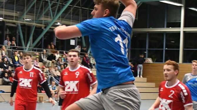 Linksaußen Luca Kriz steuerte vier Tore zum Betzinger Triumph bei. FOTO: MEYER Linksaußen Luca Kriz steuerte vier Tore zum Betzinger Triumph bei. FOTO: MEYER