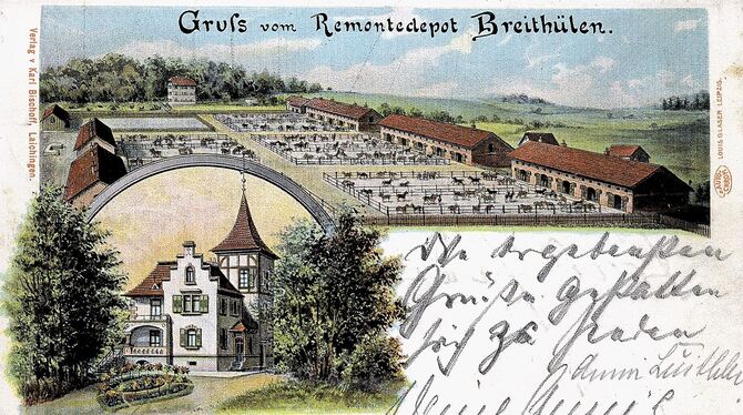 Postkarte vom Remontedepot aus dem Jahr 1931.  ABBILDUNG: SAMMLUNG LENK