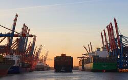 Containerschiffe im Hafen Hamburg