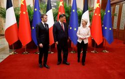 Macron und von der Leyen in China