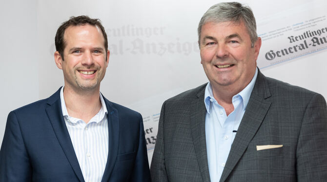 Prokurist Daniel Schillerwein (links) und Geschäftsführer Dimitrios Patikas von der Heinz K. Schwörer Grundstücksverwaltung GmbH