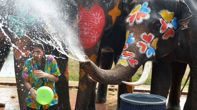 Wasserfest Songkran in Thailand