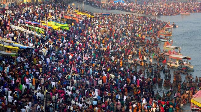 Menschenmenge in Ayodhya