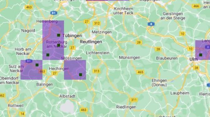 Die Karte zeigt, dass Ölkäfer im Bereich des Neckars vorkommen, laut Experten aber eher selten. Die Tiere stehen auf der Roten L
