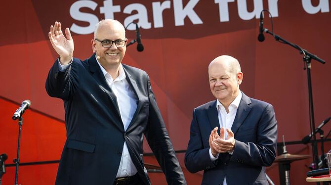 Andreas Bovenschulte und Olaf Scholz