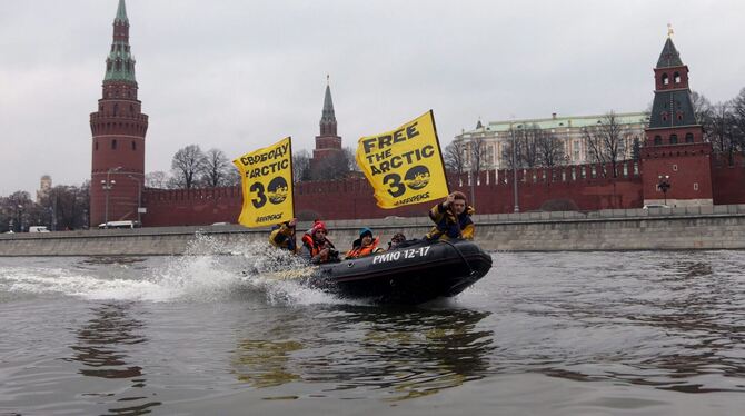 Greenpeace-Aktion in Moskau