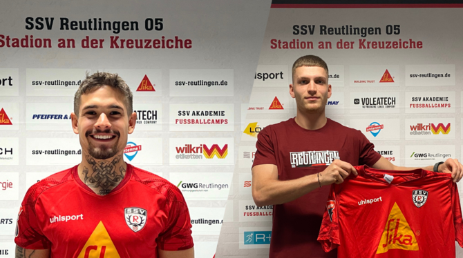 Daniel Sanchez (links) und Roman Kasiar sind die neuen Spieler beim SSV reutlingen.