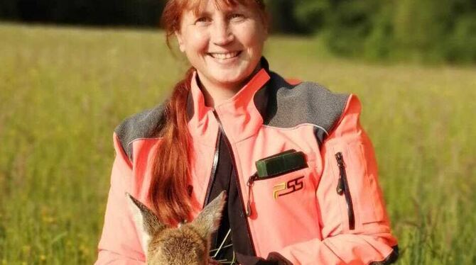 Dieses Kitz hatte Glück und konnte in Sicherheit gebracht werden.  FOTO: PRIVAT