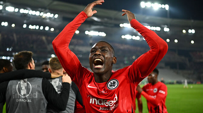 Top-Scorer der Bundesliga mit 31 Torbeteiligungen: Randal Kolo Muani.  FOTO: WELLER/DPA