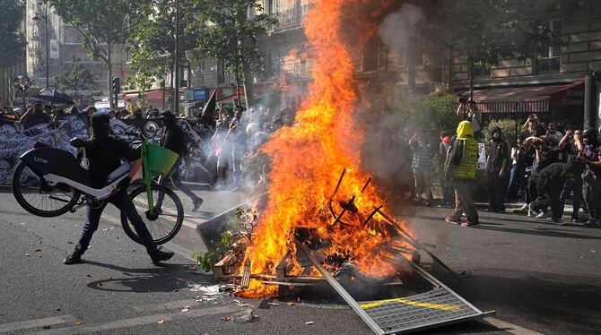 Proteste gegen Rentenreform in Frankreich